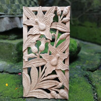 Hand Carved Orchid Flower Wood Wall Decor,Botanical Floral Wall Art,Rustic Home Accent,Orchid Wood Carving Wall Hanging
