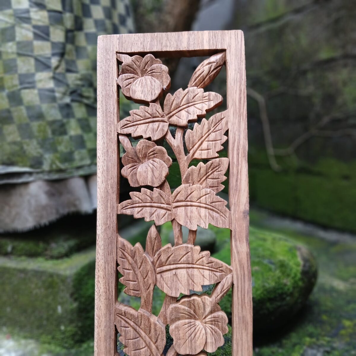Hibiscus Flower Wood Wall Art ,Hand ,Carved Floral Decor, Tropical Wall Hanging