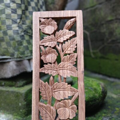 Hibiscus Flower Wood Wall Art ,Hand ,Carved Floral Decor, Tropical Wall Hanging