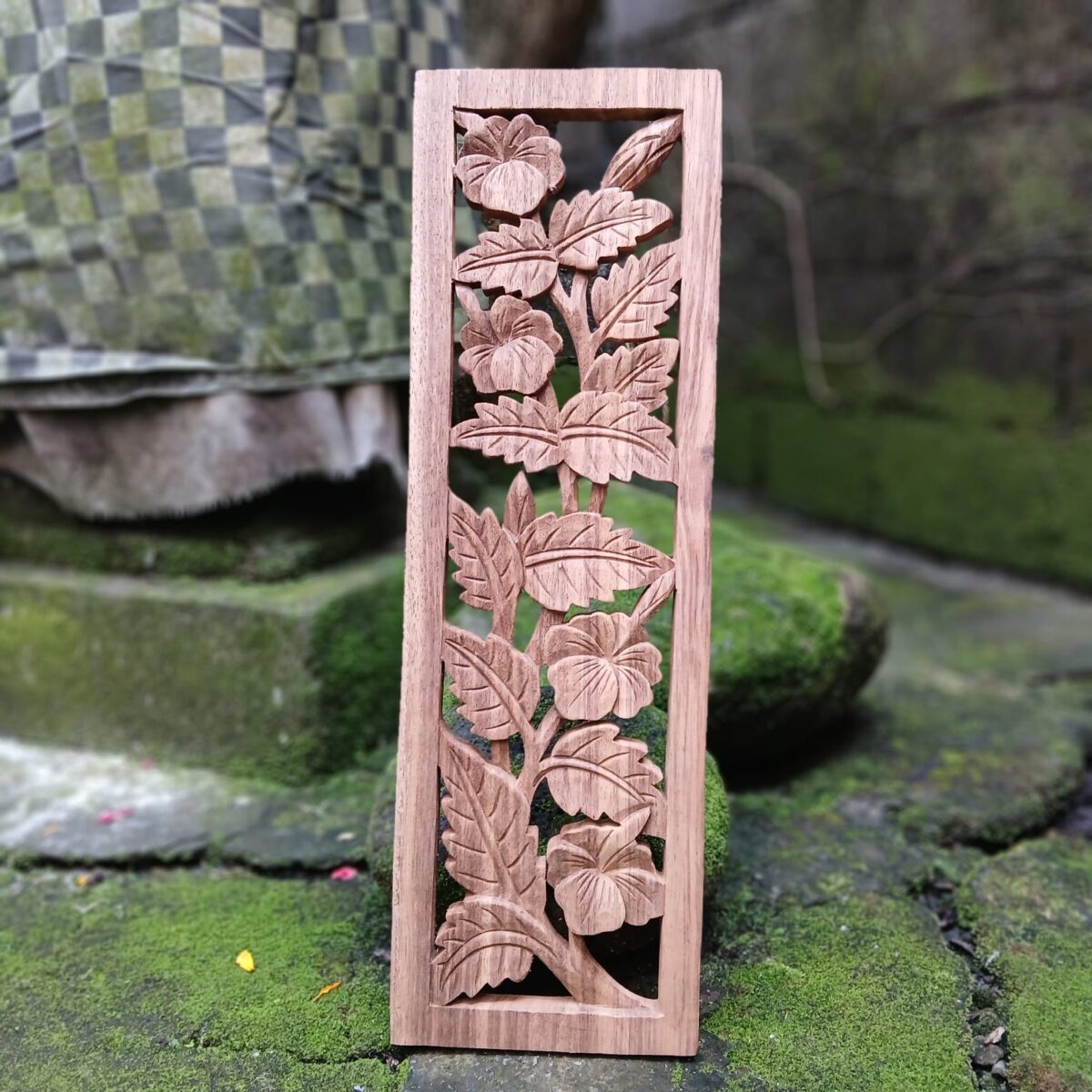 Hibiscus Flower Wood Wall Art ,Hand ,Carved Floral Decor, Tropical Wall Hanging