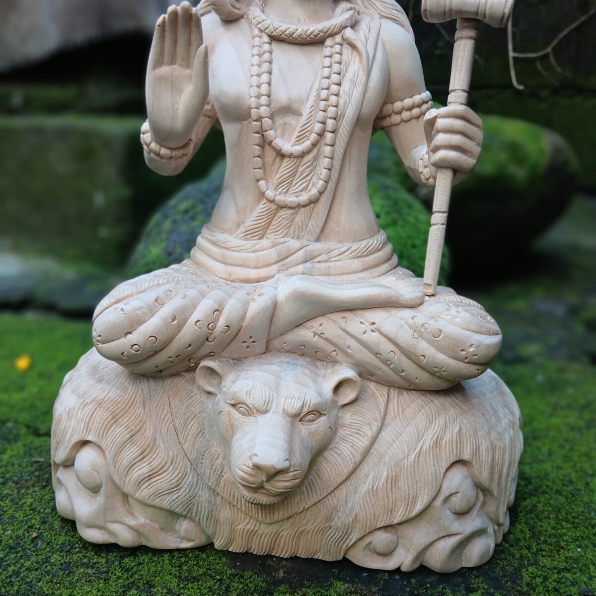 Siwa Wood Statue,Hand Carved Lord Shiva Sculpture, Hindu God Home Decor, Wooden Meditation Room Art