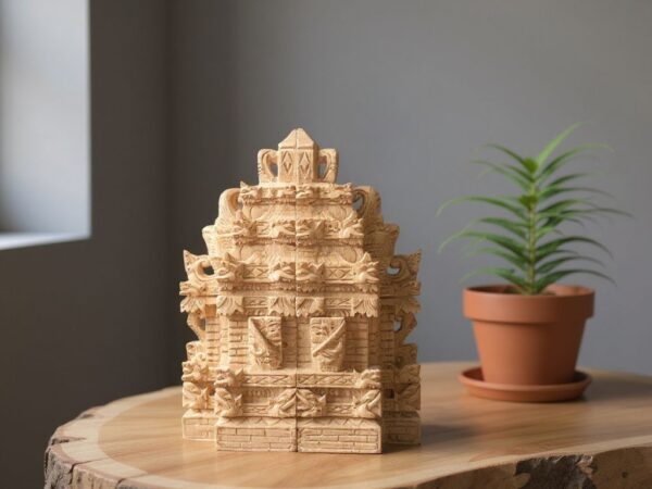 1 Set Balinese Gate, Wood Carving, Handmade Wood Carving, Temple Gate Statue, Balinese Ornament, Home Decor, Christmas Gifts