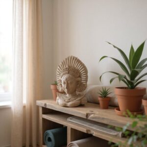 Ganesha Wood Carving Statue,Hand Carved Hindu Elephant God Sculpture,Spiritual Home Decor