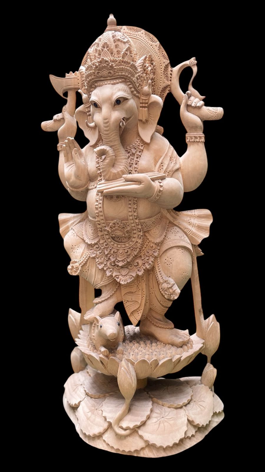 WhatsApp Image 2025-08-14 at 15.45.00 Ganesha Wood Carving Statue,Handcrafted Hindu Elephant God Wall Art, Balinese Ganesh Decor, Spiritual Home Altar Sculpture
