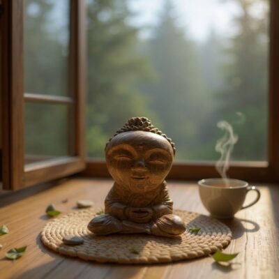 WhatsApp Image 2025-08-14 at 15.45.12 Baby Buddha Wood Carving,Handcrafted Spiritual Decor,Wooden Baby Buddha Statue