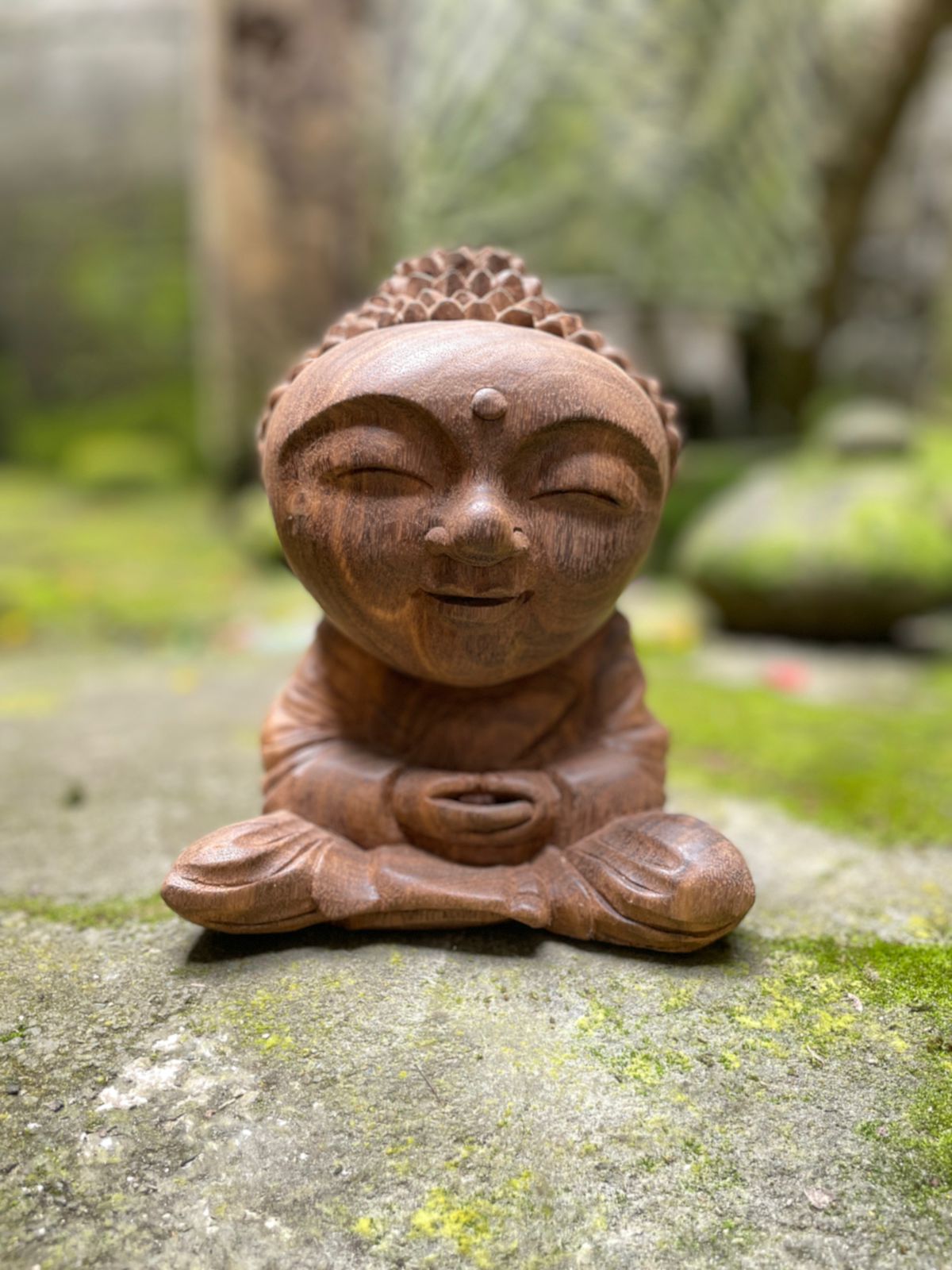 WhatsApp Image 2025-08-14 at 15.45.21 Baby Buddha Wood Carving,Handcrafted Spiritual Decor,Wooden Baby Buddha Statue