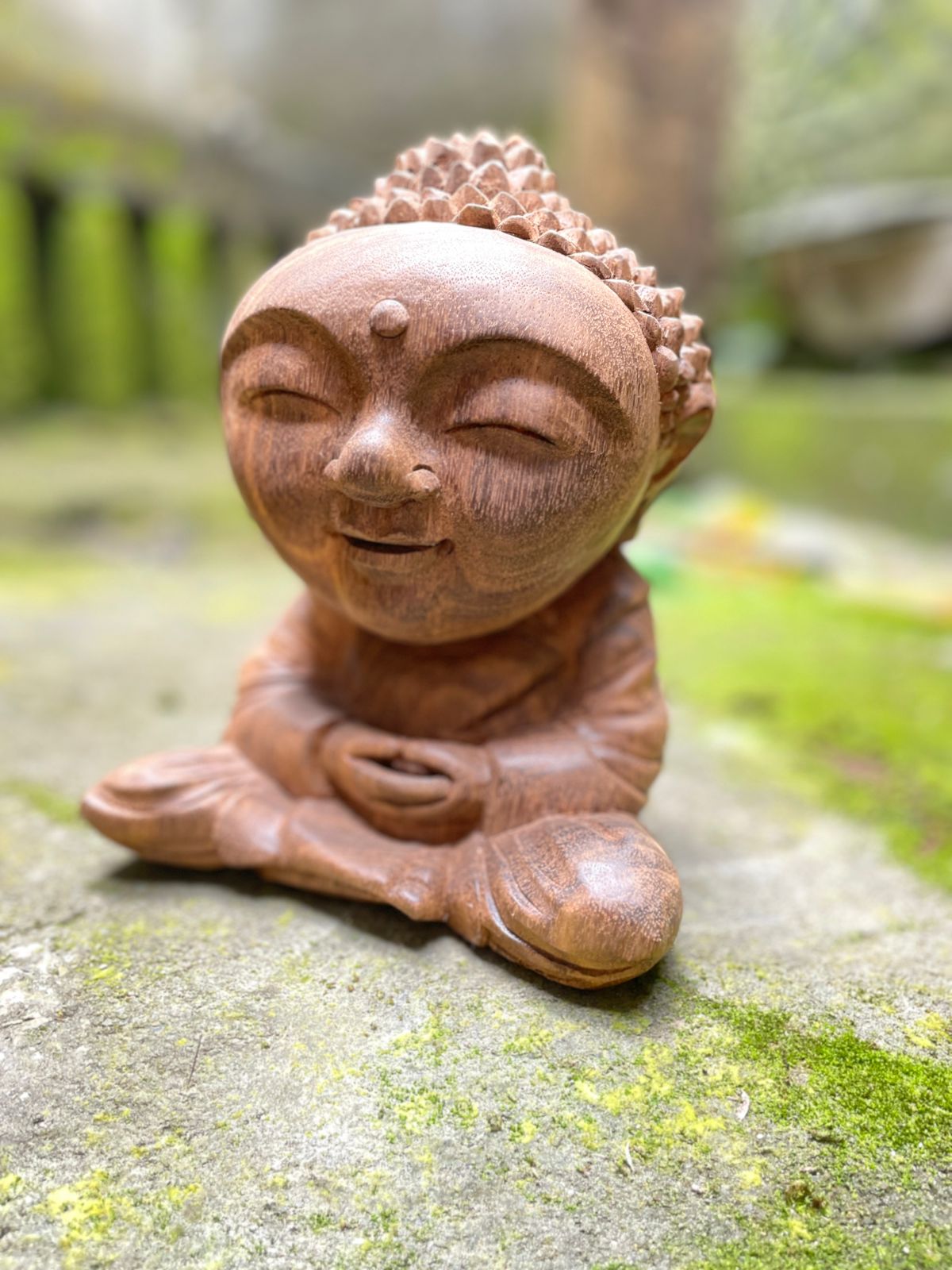 WhatsApp Image 2025-08-14 at 15.45.22 Baby Buddha Wood Carving,Handcrafted Spiritual Decor,Wooden Baby Buddha Statue