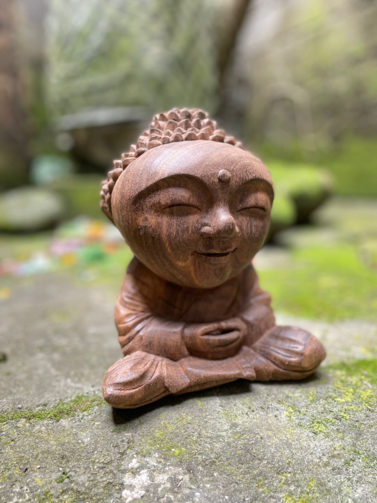 WhatsApp Image 2025-08-14 at 15.45.24 Baby Buddha Wood Carving,Handcrafted Spiritual Decor,Wooden Baby Buddha Statue