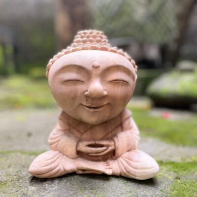 WhatsApp Image 2025-08-14 at 15.45.35 Baby Buddha Wood Carving,Handcrafted Spiritual Decor,Wooden Baby Buddha Statue