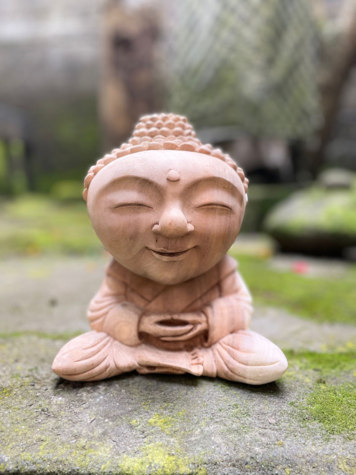 WhatsApp Image 2025-08-14 at 15.45.35 Baby Buddha Wood Carving,Handcrafted Spiritual Decor,Wooden Baby Buddha Statue