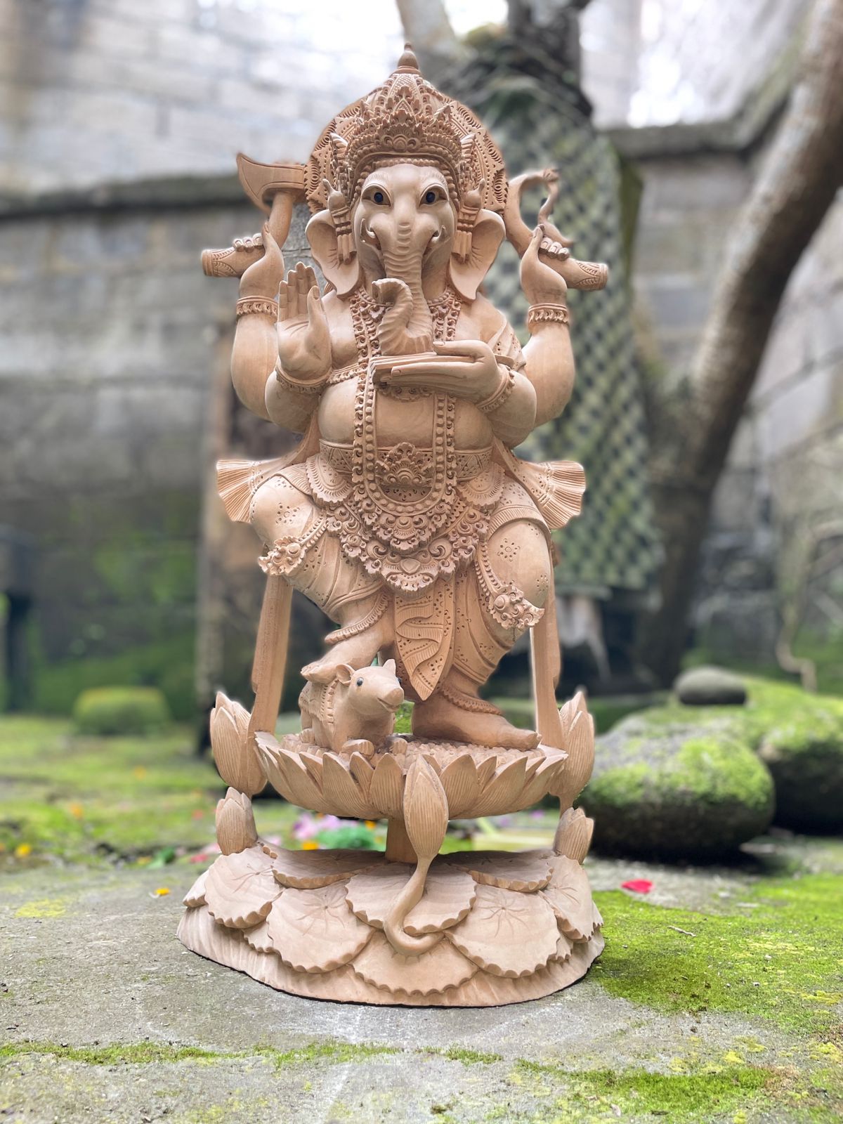 WhatsApp Image 2025-08-14 at 15.45.57 (3) Ganesha Wood Carving Statue,Handcrafted Hindu Elephant God Wall Art, Balinese Ganesh Decor, Spiritual Home Altar Sculpture