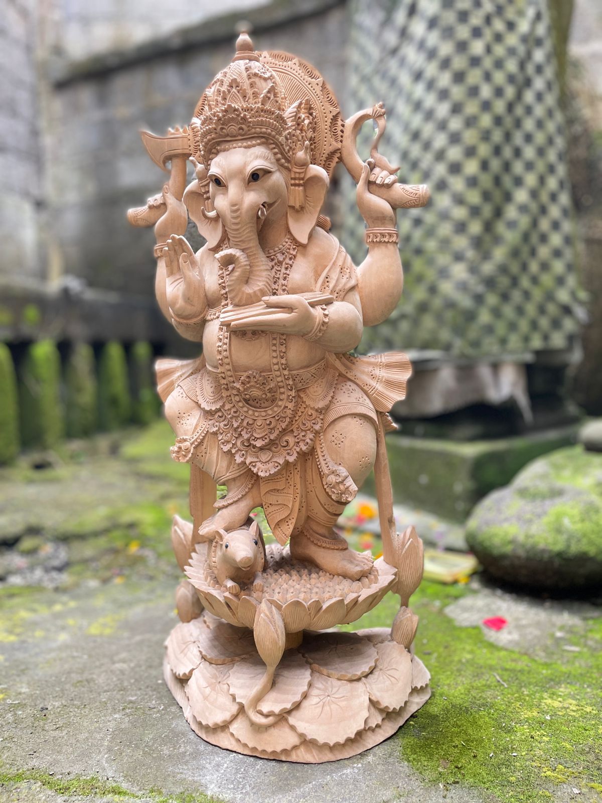 WhatsApp Image 2025-08-14 at 15.47.54 Ganesha Wood Carving Statue,Handcrafted Hindu Elephant God Wall Art, Balinese Ganesh Decor, Spiritual Home Altar Sculpture