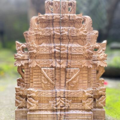 1 Set Balinese Gate, Wood Carving, Handmade Wood Carving, Temple Gate Statue, Balinese Ornament, Home Decor, Christmas Gifts