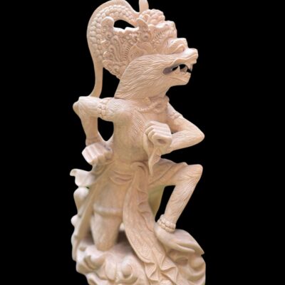 Hand-Carved Hanoman Statue,Hindu Monkey God Wood Carving, Balinese Home Decor