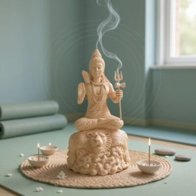 Siwa Wood Statue,Hand Carved Lord Shiva Sculpture, Hindu God Home Decor, Wooden Meditation Room Art
