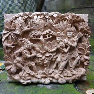 1 Set Balinese Gate, Wood Carving, Handmade Wood Carving, Temple Gate Statue, Balinese Ornament, Home Decor, Christmas Gifts