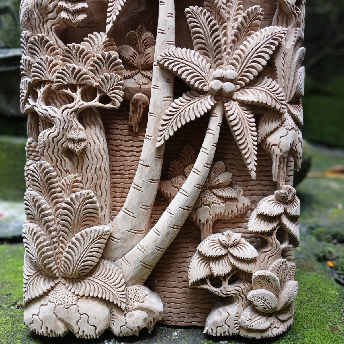 Hand Carved Panorama Wood Wall Art ,Forest Scene, Nature-Inspired Home Decor
