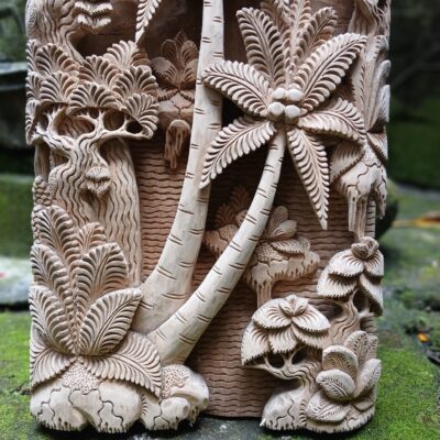Hand Carved Panorama Wood Wall Art ,Forest Scene, Nature-Inspired Home Decor