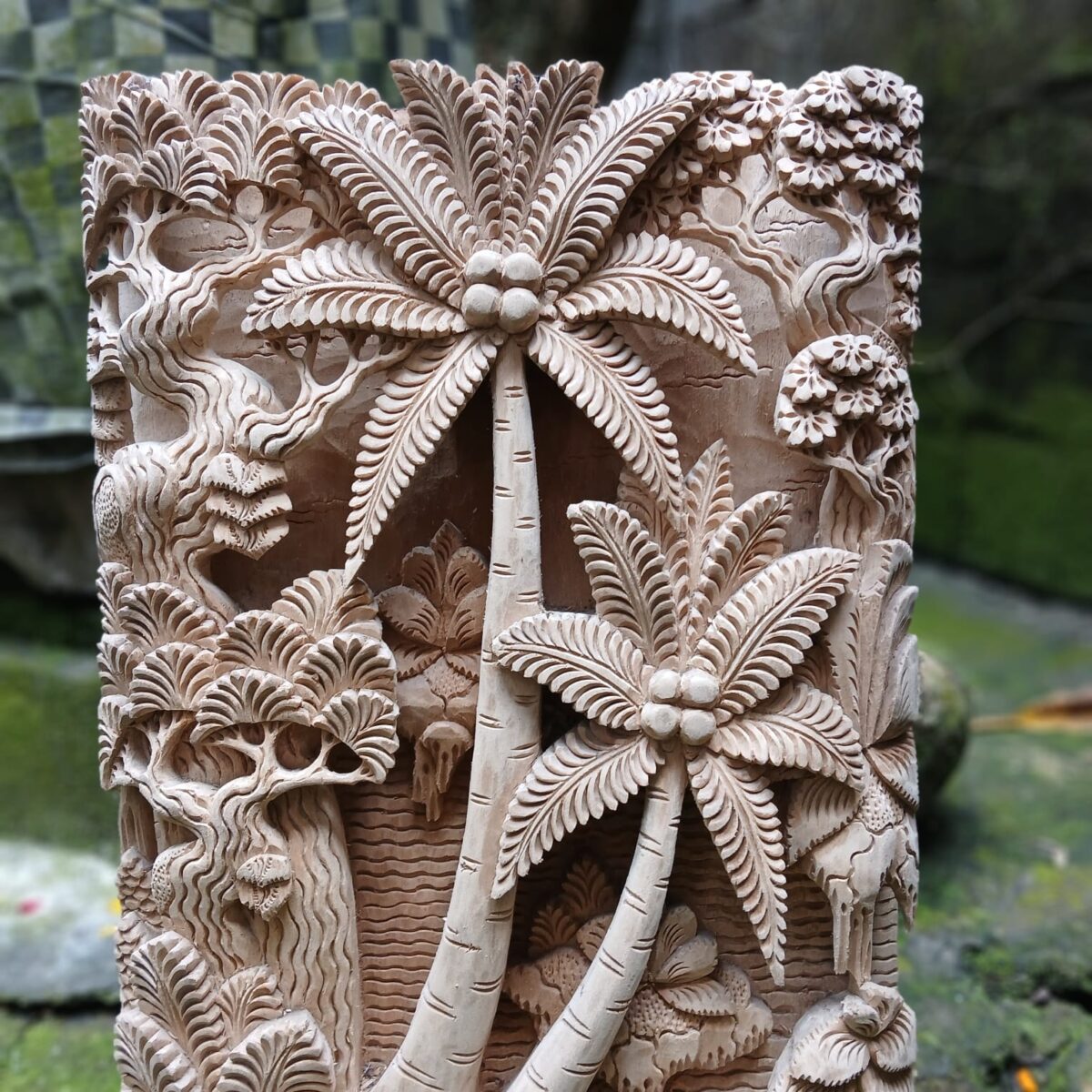 Hand Carved Panorama Wood Wall Art ,Forest Scene, Nature-Inspired Home Decor