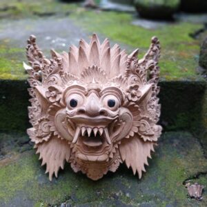 Hanoman Mask Wood Carving – Balinese Wall Decor ,Hand-Carved Monkey God Art ,Hindu Mythology Home Decor ,Spiritual Mask Wall Hanging